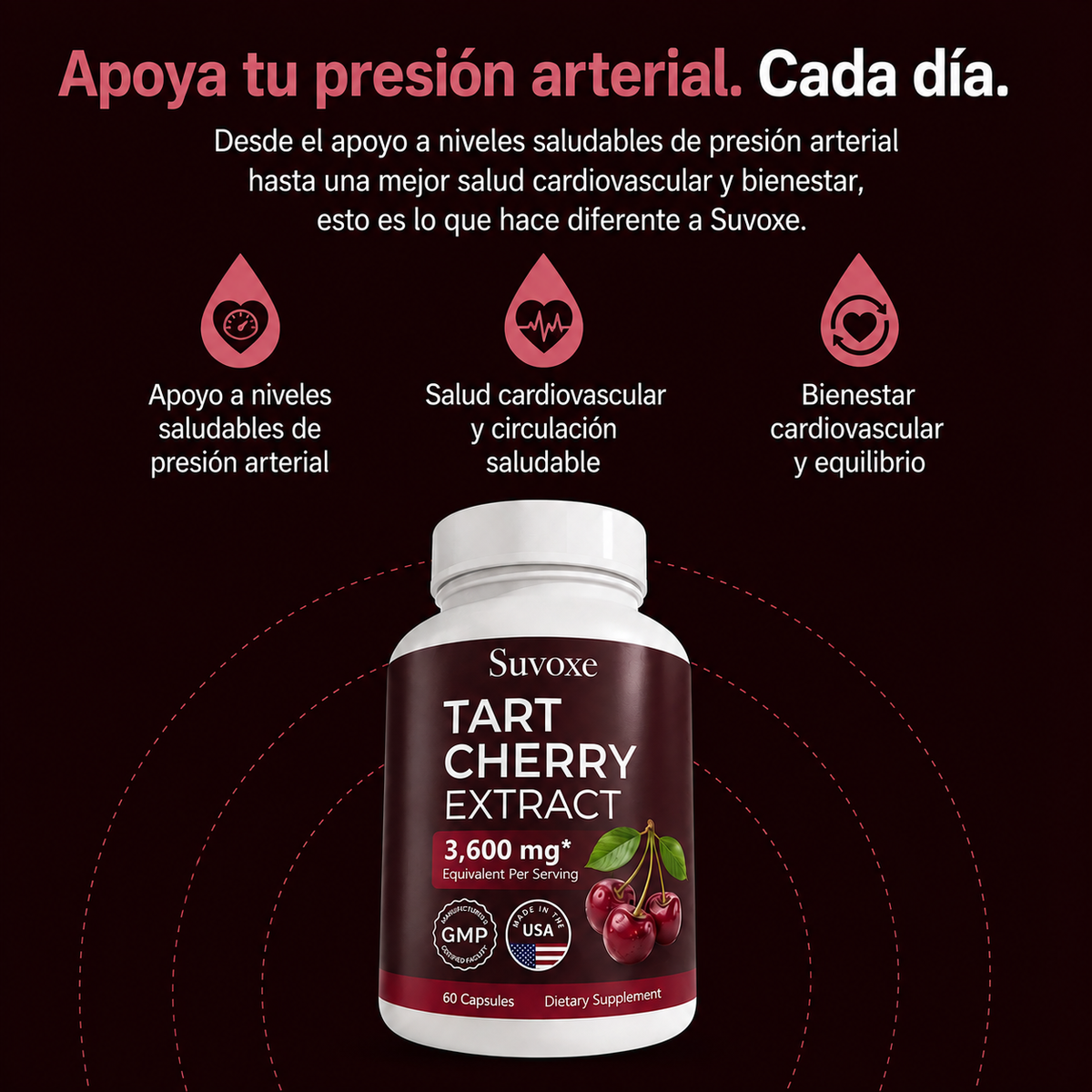 Suvoxe – Extracto de Cereza Ácida para la Presión Arterial